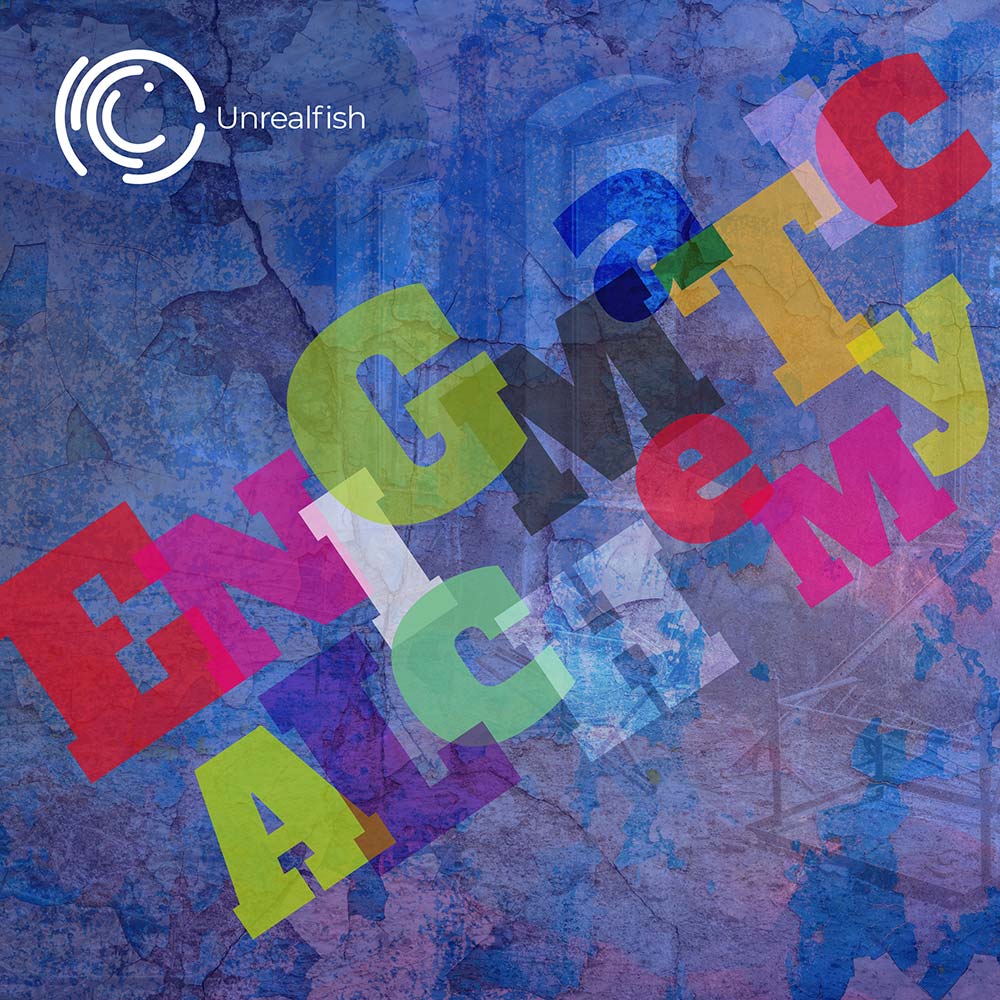 Enigmatic Alchemy album cover graphic design - music by Unrealfish